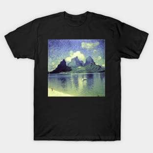 Bora Bora painting, Vincent van Gogh style, oil on canvas T-Shirt